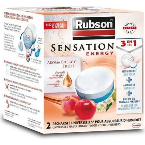 RUBSON Refill SENSATION 3in1 Aroma Energy Fruit Pack of 2 refills (1/5)