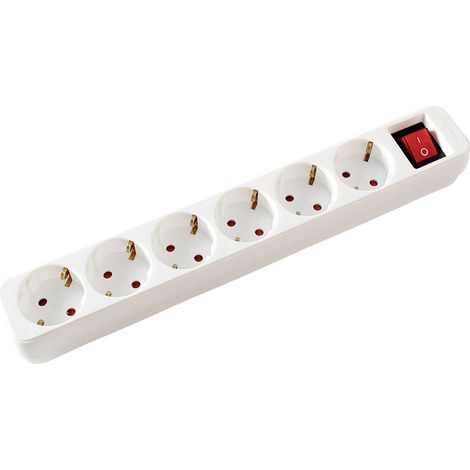 Value 19.99.1087 Steckdosenleiste mit Schalter  Weiß Schutzkontakt 1 St.