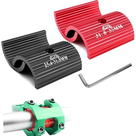 4 PièCes Entretoise de Guidon Vélo, Adaptateur de Potence Universel, Rondelles de Réduction en Alliage d'Aluminium, Manchon de Guidon, Réducteur de Tige de Guidon (31,8 à 35 mm,25,4 à 31,8 mm) (1/5)