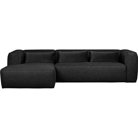 Canapé d'angle gauche en tissu BEAN - Gris Anthracite (1/4)