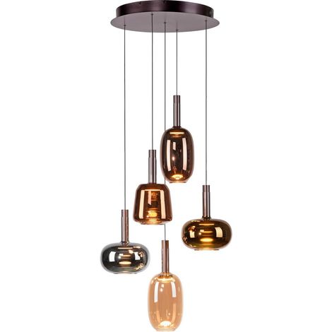 Lampadario rotondo Art Déco 5 luci LED Paul Neuhaus (1/5)