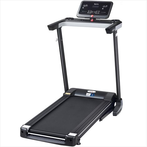 Tapis de course électrique pliable en acier noir 500 W 1–12 km/h écran LCD 12 programmes (1/5)