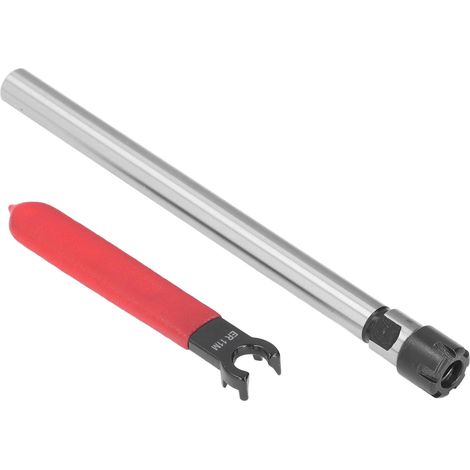 Mandrin porte-pince ER11M fraiseuse CNC tige rallonge droite 40Cr acier carbone 1-7mm clé incluse C12-ER11M-150L 150mm (1/5)