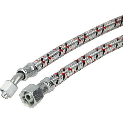 Flexible fioul SR 8 LLR coude 45° x écrou à chapeau 3/8'' x 1000 mm