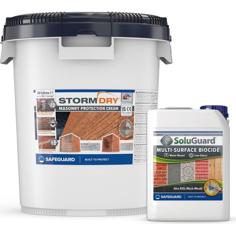 Stormdry Masonry Cream 20 Litres and Soluguard Biocide (1/2)