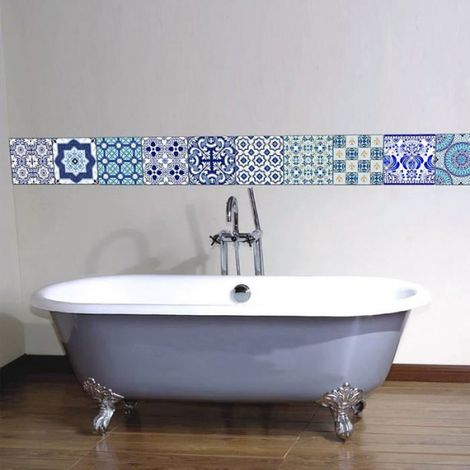 Carré De Carreaux De Vinyle Autocollant, Décalcomanies Auto-Adhésives Murales De Tuile pour La Décoration 15x15cm Ts010, STICKERS (1/5)