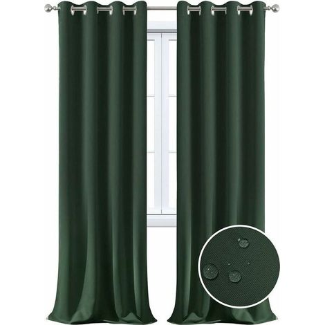 Auvent extérieur imperméable, isolation thermique, coupe-vent et occultant avec protection UV, convient aux jardins, pavillons, balcons, terrasses (vert, 1 pièce / 52 x 84 pouces) (1/4)