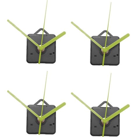 4x Quarz-Uhrwerk für Wanduhren, geräuschloser Modus, DIY-Reparaturset, Ersatzteile, Heimdekoration (1/5)