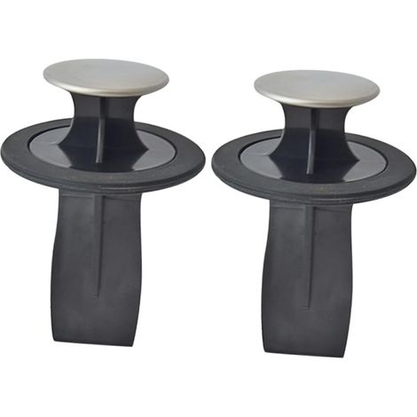 Bouchon d'évier, inox, plastique, noir, pour broyeur de déchets (1/5)