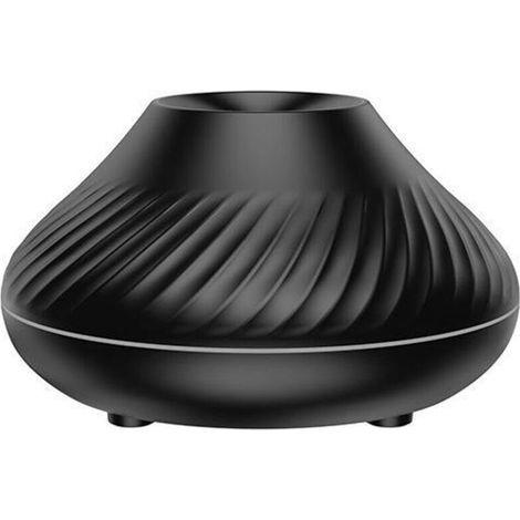 Flame Aroma Diffuseur d'huiles essentielles humidificateur 7 Couleurs de Flamme, pour la Maison, la Chambre, Le Yoga, Le Bureau, avec Protection d'arrêt Automatique sans Eau (Black) (1/4)