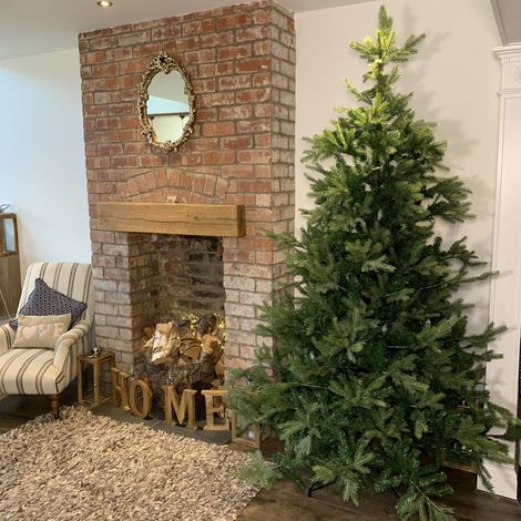 Everlands 240cm (8ft) Green Grandis Fir Real Look Christmas Tree 2935 Tips (1/5)