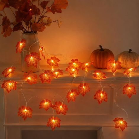 Guirlande Lumineuse Érable 3 m 20 LED Déco Automne Halloween (1/5)