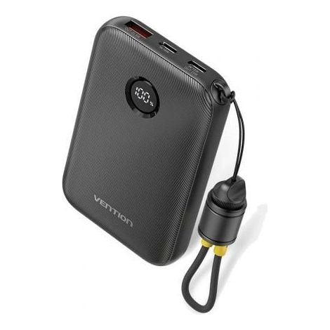 Powerbank 10000mAh Vention FKAB0-C/ 22.5W/ Negro