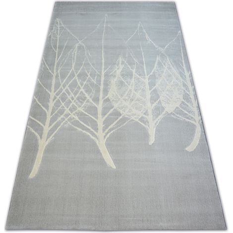 Tappeto SCANDI 18281/652 - FOGLIE grigio crema grey 80x150 cm