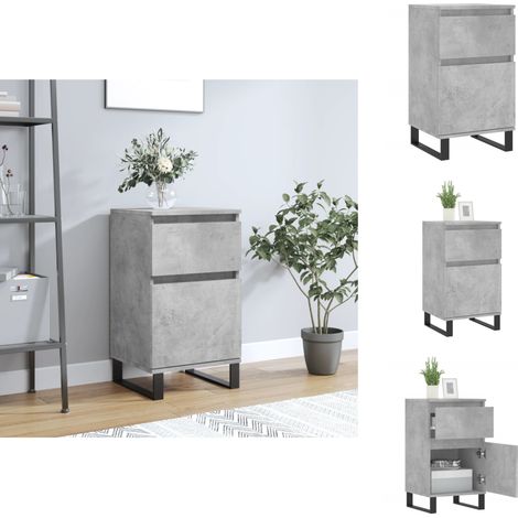 Sideboards - Living Sideboard Betongrau 40x35x70 cm Holzwerkstoff (1/5)