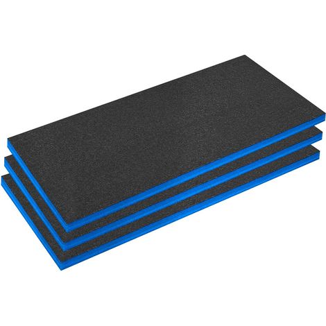 Sealey SFPK50B Easy Peel Shadow Foam 1200 x 550 x 50mm, Blue/Black Pack of 3