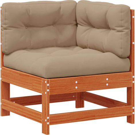 Garden Corner Sofa Solid Pine Wood Wax Brown vidaXL (1/5)
