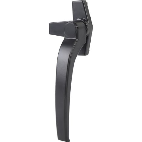 Lot de 4 poignées de fenêtre en alliage d'aluminium avec serrure, pour portes coulissantes intérieures et extérieures, fenêtres à glissière verticale et horizontale, main droite, noir (1/5)