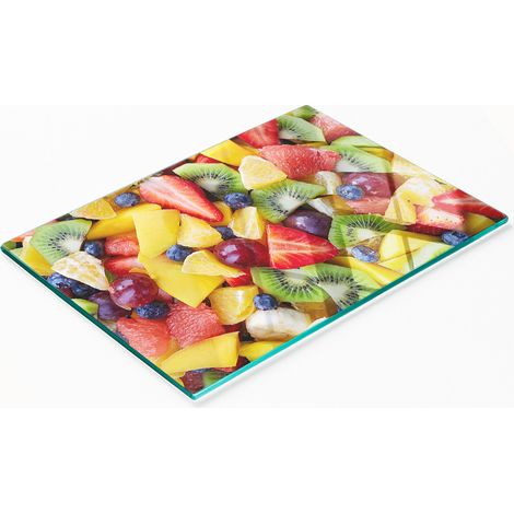 Vassoio decorativo in vetro per snack e frutta a pezzi, 80x52 cm (1/5)