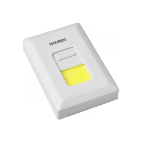 LUCE INTERRUTTORE LED MAURER DA PARETE A SCORRIMENTO(3XAAA BATT. N/INCL) (1/3)