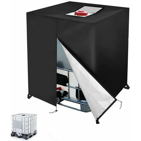 Bâche Anti-UV IBC 1000 L Couverture Container Citerne Réservoir d'eau avec Fermeture éclair Eau Pluie Résistant à la Déchirure 420D Coupe-Vent (1/5)