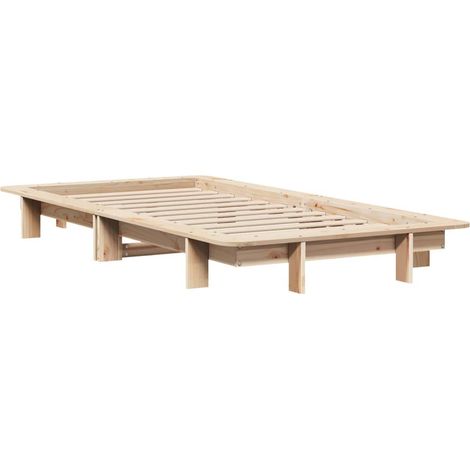 Bed Frame without Mattress 90x200 cm Solid Wood Pine vidaXL (1/4)