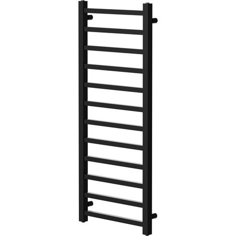 Wholesale Domestic Colore Blaine Matt Black 1200mm x 500mm Straight Heated Towel Rail (1/5)