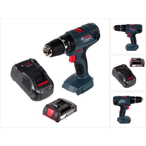 Bosch GSB 18V-21 Akku Schlagbohrschrauber 18V 55Nm + 1x Akku 2,0Ah + Ladegerät