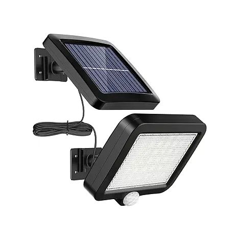 Lampadaire mural à induction solaire 56, 100 COB étanche pour couloir, éclairage de jardin LED sans fil, détecteur de mouvement humain, extérieur résistant aux intempéries (1/4)
