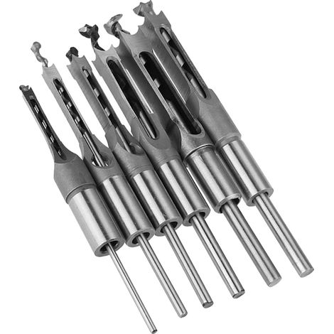 Punte da trapano per fresatura, acciaio rapido, grana media, adatte per legno, set da 6 pezzi, foratura di precisione (1/5)