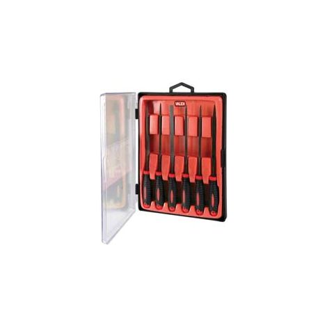 LIME IN ACCIAIO AD AGO IN SERIE 6 PEZZI- - mm.140 - 1 blister