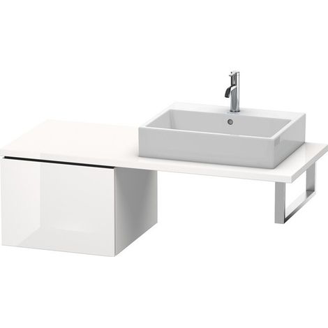 Meuble bas console L-CUBE 400x520x547mm blanc brillant lack