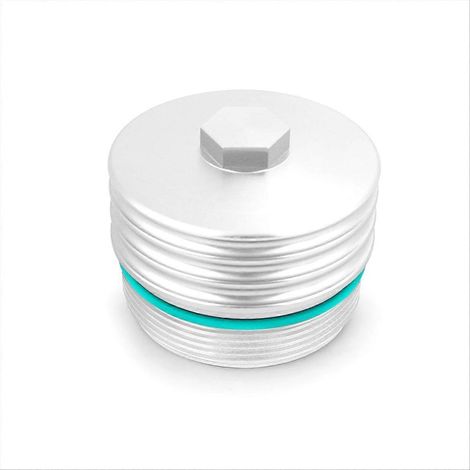 Boîtier de filtre à huile compatible en alliage d'aluminium, argent (1/5)