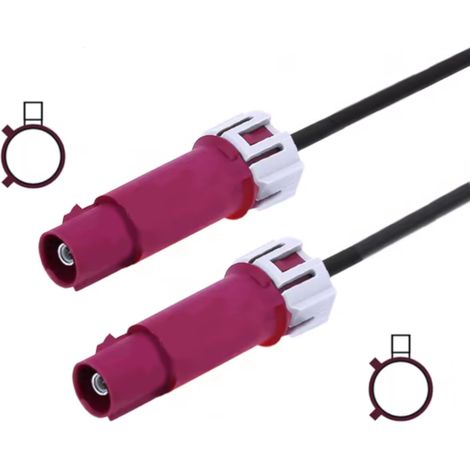 Fakra D-Stecker wasserdichtes Kabel RG174 12m