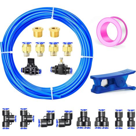 6mm OD Blue 10m Nylon Pneumatic Air Hose Kit Hose for Fluid Transfer Brake System (1/5)