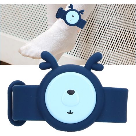 Bracelet anti-moustiques rechargeable par USB, à ultrasons, pour enfants, bleu foncé (1/5)