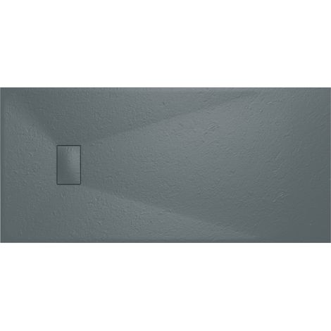 Aquariss SMC Slate Effect Shower Enclosure Tray Base 80cm Wide and Length 170cm Anthracite