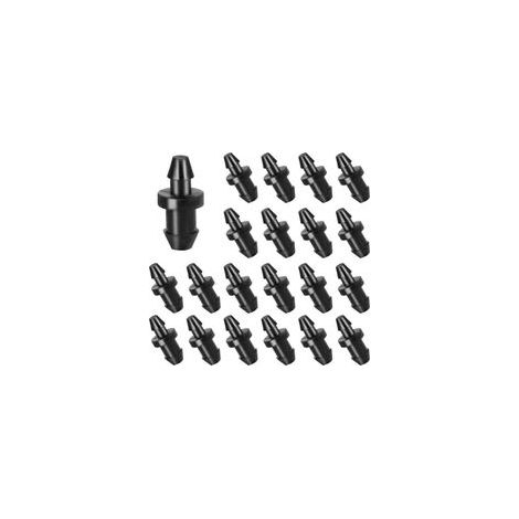 100 Pieces Drip Irrigation Plugs, 4/7 Drip Irrigation System Nozzle, Irrigation Pipe Accessories (Black) (1/5)