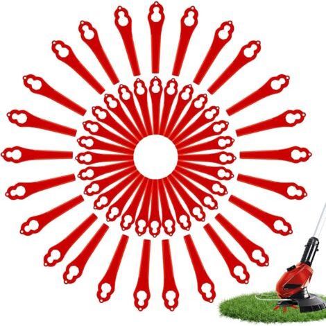 Lot de 200 lames rechange pour coupe-bordure Einhell GE-CT 18 Li, GC-CT 18/24 BG-CT RG-CT en plastique coupe-bordures sans fil (deux trous - Pièces (1/5)