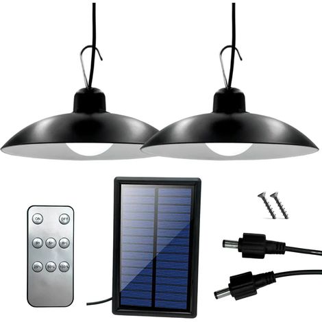 2 Lampade solari LED esterne IP65 con telecomando (1/5)