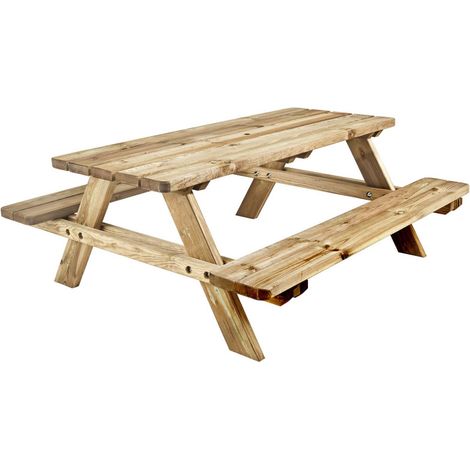 Table de Pique Nique en bois 6 personnes - Matisse