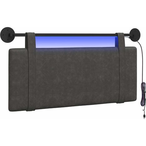 Hanging Headboard Black Antique PU vidaXL