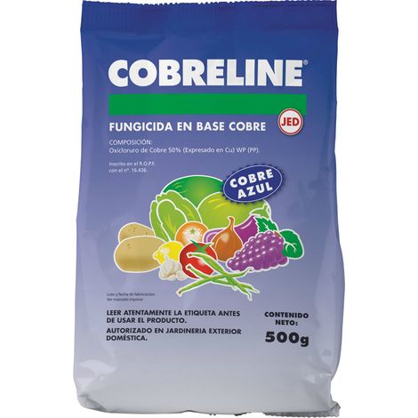 Massó Fungicida-Bactericida COBRELINE COBRE AZUL, Estuche 500 gr