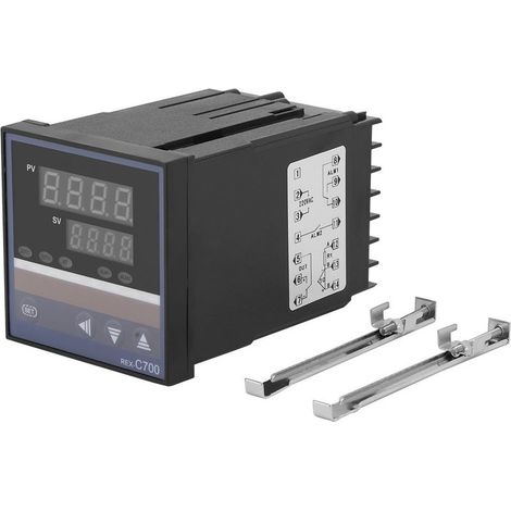 GARRYFIZH Petit thermostat avec alarme de surchauffe, régulation thermostatique, incubateur numérique, industrie chimique, moulage par injection, alimentation électrique (1/5)