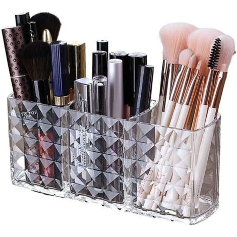 Organisateur de cosmétiques, rangement de maquillage à 3 compartiments. (1/4)