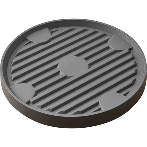 Plateau Pour Pot De Fleurs - Roulettes Intégrées 360° - Réservoir D'Eau Intégré - Diamètre Intérieur 34,3 Cm - En Plastique Robuste - Gris - 1 Pièce (1/5)
