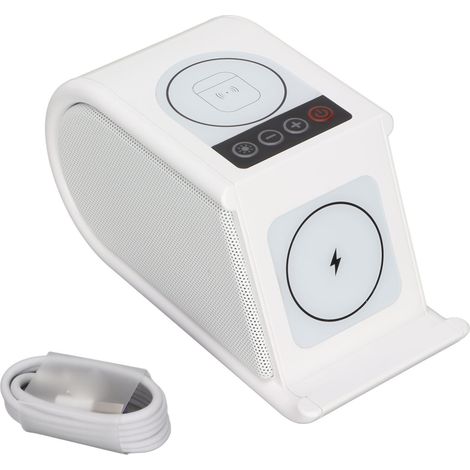 Haut-parleur Bluetooth D08 15W avec chargeur sans fil pour ordinateurs et smartphones, enceinte multifonction charge par induction (1/5)