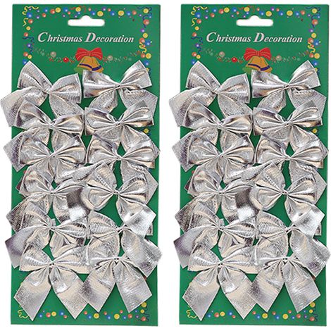 Nœud Papillon Pour Arbre De Noël - Nœud Avec Fil Torsadé - Décoration Festive Pour Cadeaux Et Couronnes - Lot De 100 Pièces (1/5)