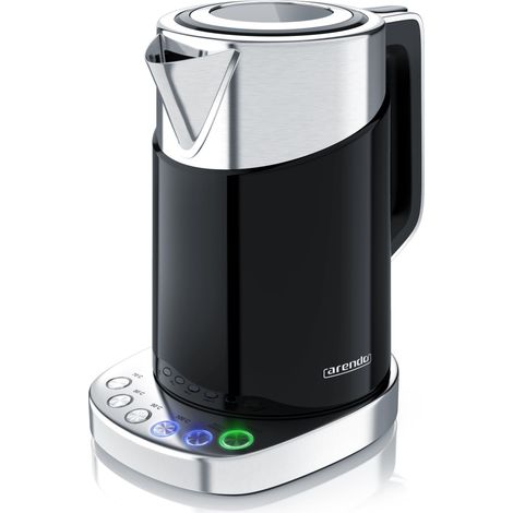 Arendo Wasserkocher 1,7 l, 3000 W, Edelstahl, Schnellkoch Funktion, Temperatureinstellung 70° C - 100° C (1/5)