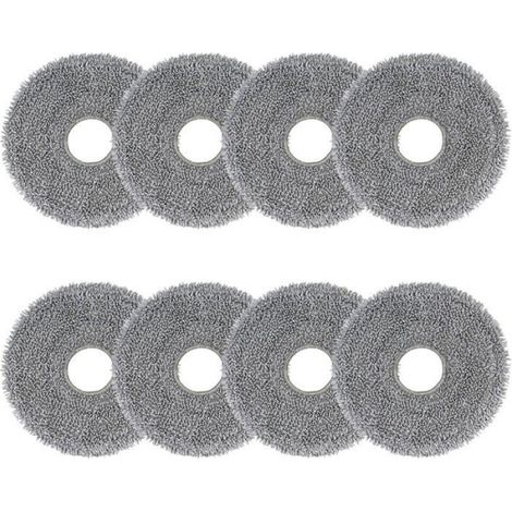 Serpillère - Pour Robot Balai Roborock Saros 10R Z70 Q Revo S Pro Master Edge Curv Slim QV35A 35S QR598 798 S5V - Lot De 8 (1/5)